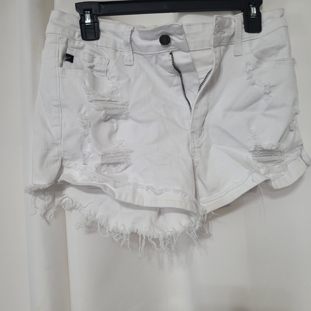 White Distressed Women’s Denim Shorts